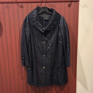 Carlisle Women's Textured Navy Trench Coat